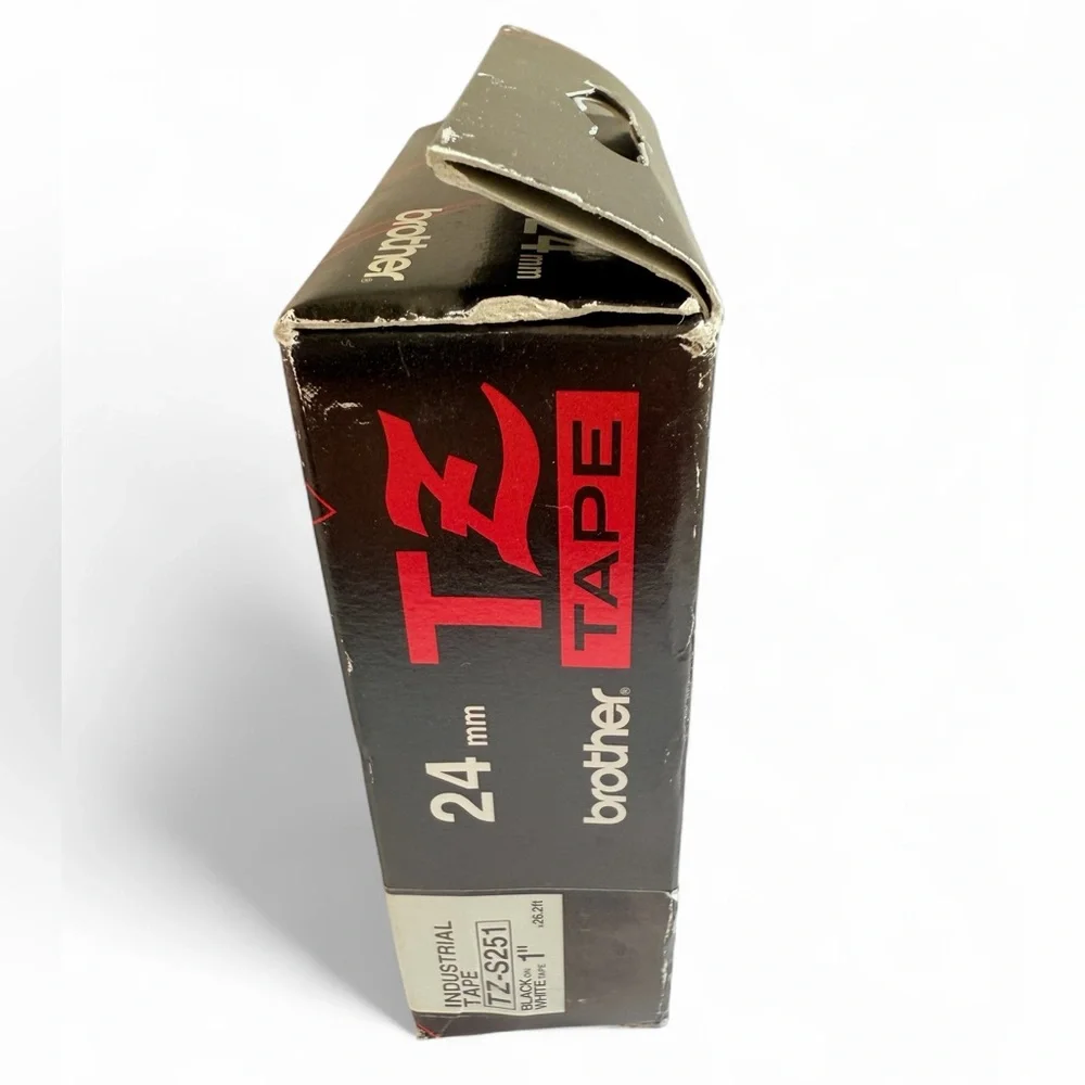 Brother P-touch TZ-S251 Industrial Tape Black and White 1 in Wide 26.2 ft Length